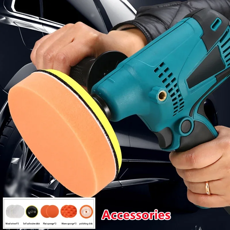 

220V Rotary Car Polisher Car Polishing Machine Electric Random Orbit Adjustable Speed Waxer Buffer Machine with Accessorie