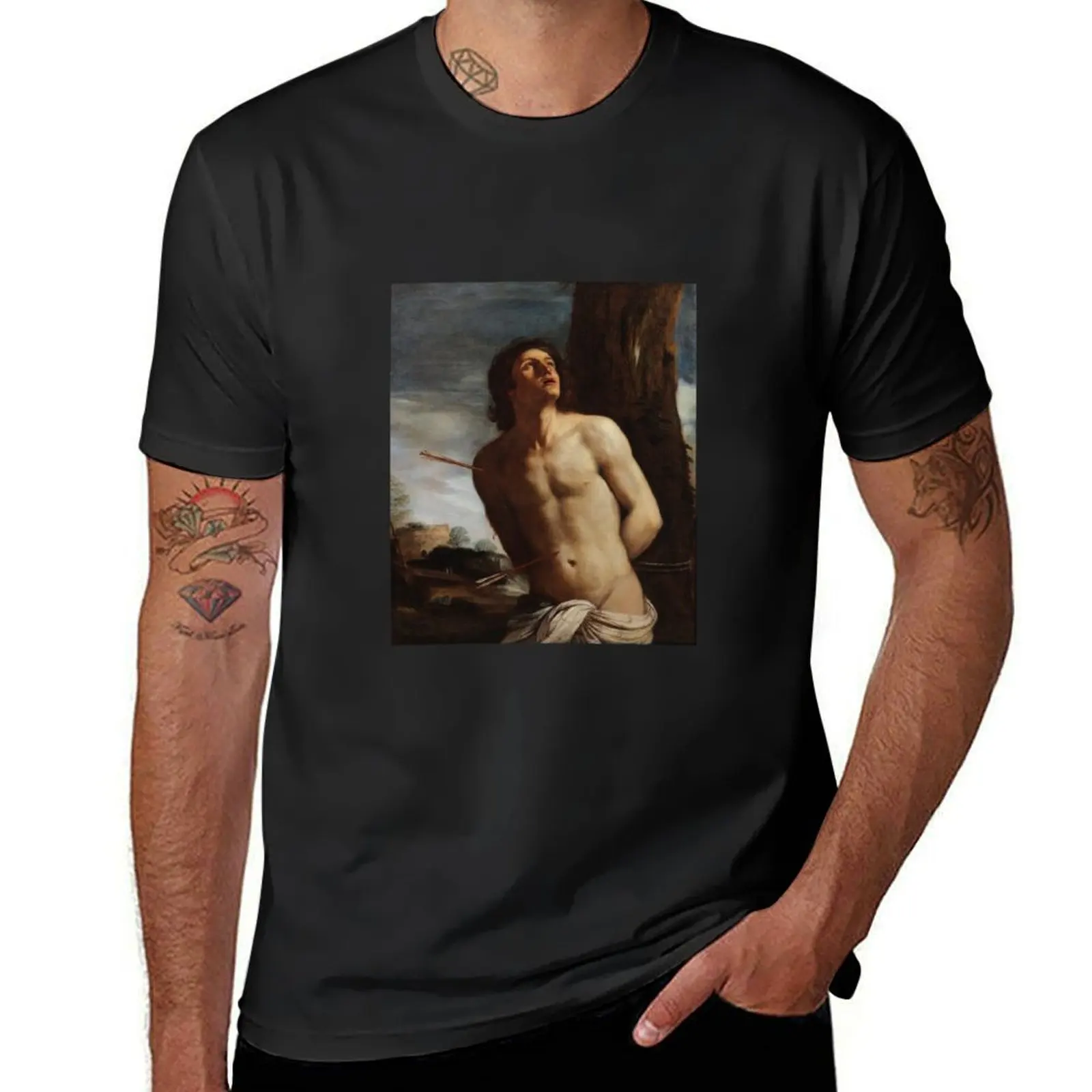 

Martyrdom of Saint Sebastian T-Shirt tees summer top Men's clothing