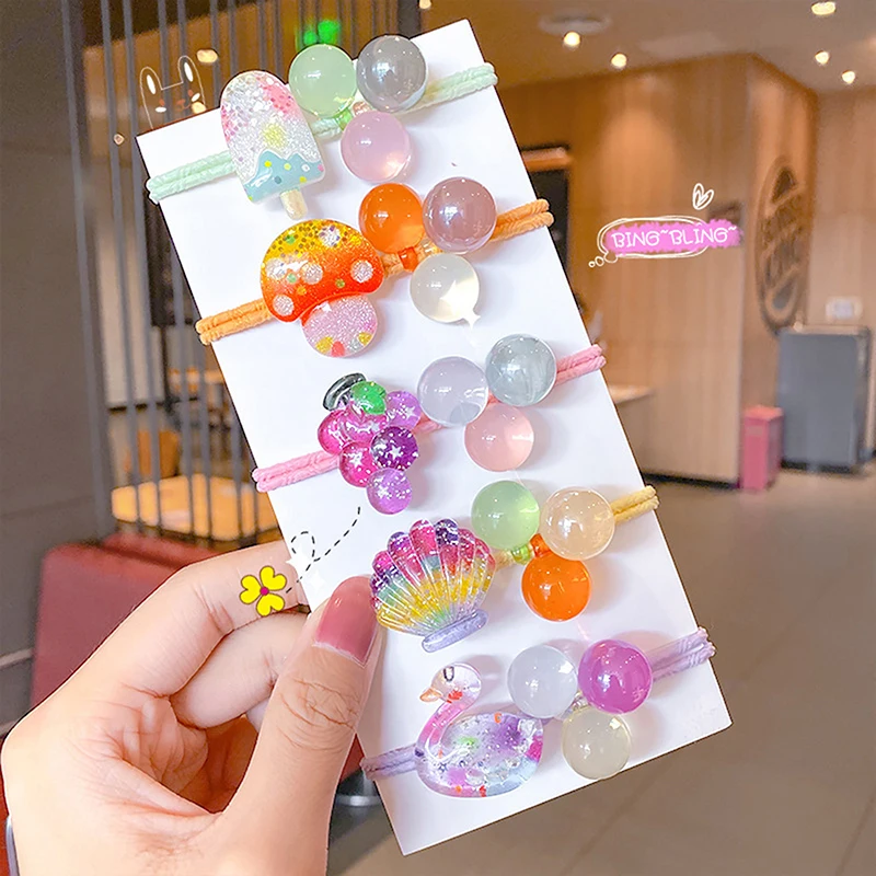 Children's Hair Accessories New Baby Rubber Band Jelly Transparent Cartoon Stars Does Not Hurt The Hair Headdress