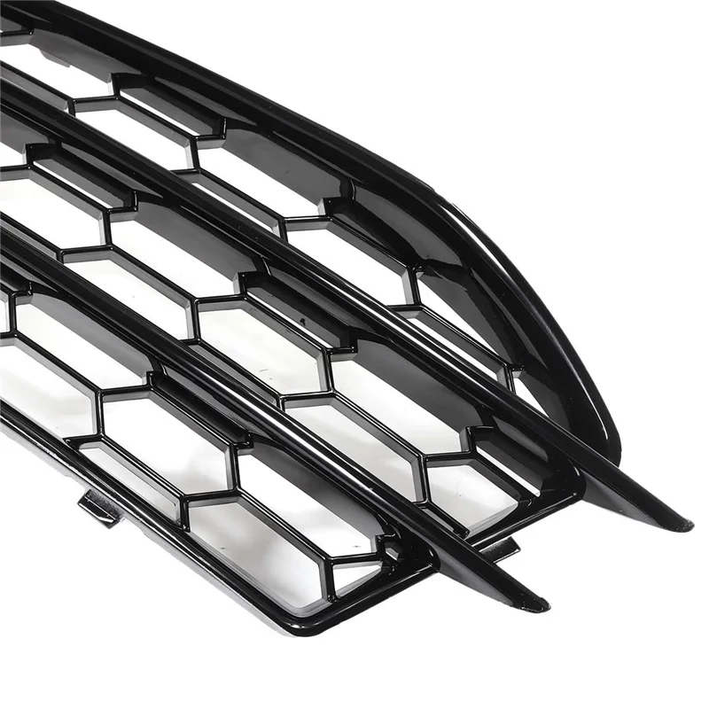 

1 Pair Car Front Bumper Fog Light Mesh Grille Component For A3 8P S-Line 2009-2012 Fog Lamp Honeycomb Grille Covers