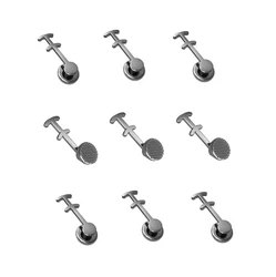 10Pcs/Pack Dental Orthodontic Lingual Button Bondble Multi-Hook Botton Monoblock Double Hooks Stainless Steel Dentist Materials