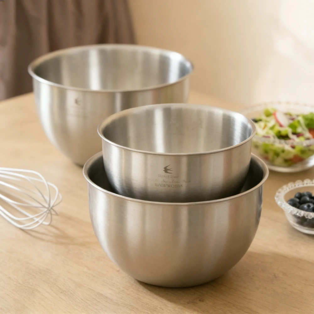 304 Stainless Steel Large-capacity Cooking Basin, Salad Bowl, Baking and Mixing Basin, Egg Container, Kitchen  Thickened Design