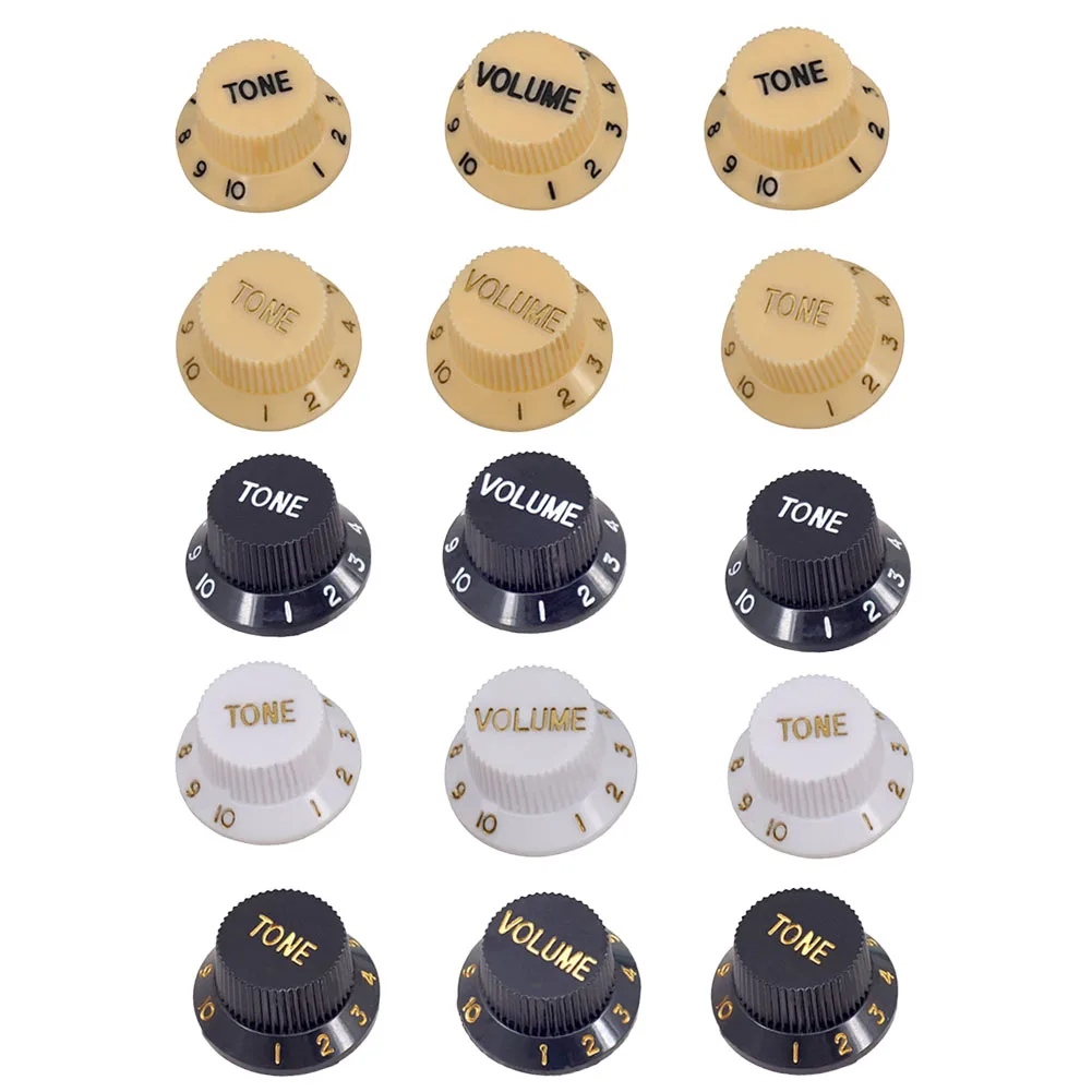 3 Pcs Guitars Control Knob 1-Volume 2-Tone 3 Pcs Guitars Control Knob 1-Volume 2-Tone Of Electric Guitar Replacement Accessories