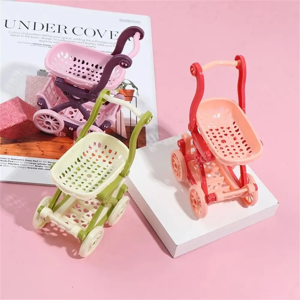 Carrello della spesa Carrello portaoggetti per giocattoli Carrello per supermercato Carrello per casa delle bambole Mobili per supermercato Carrello della spesa Accessori per casa delle bambole