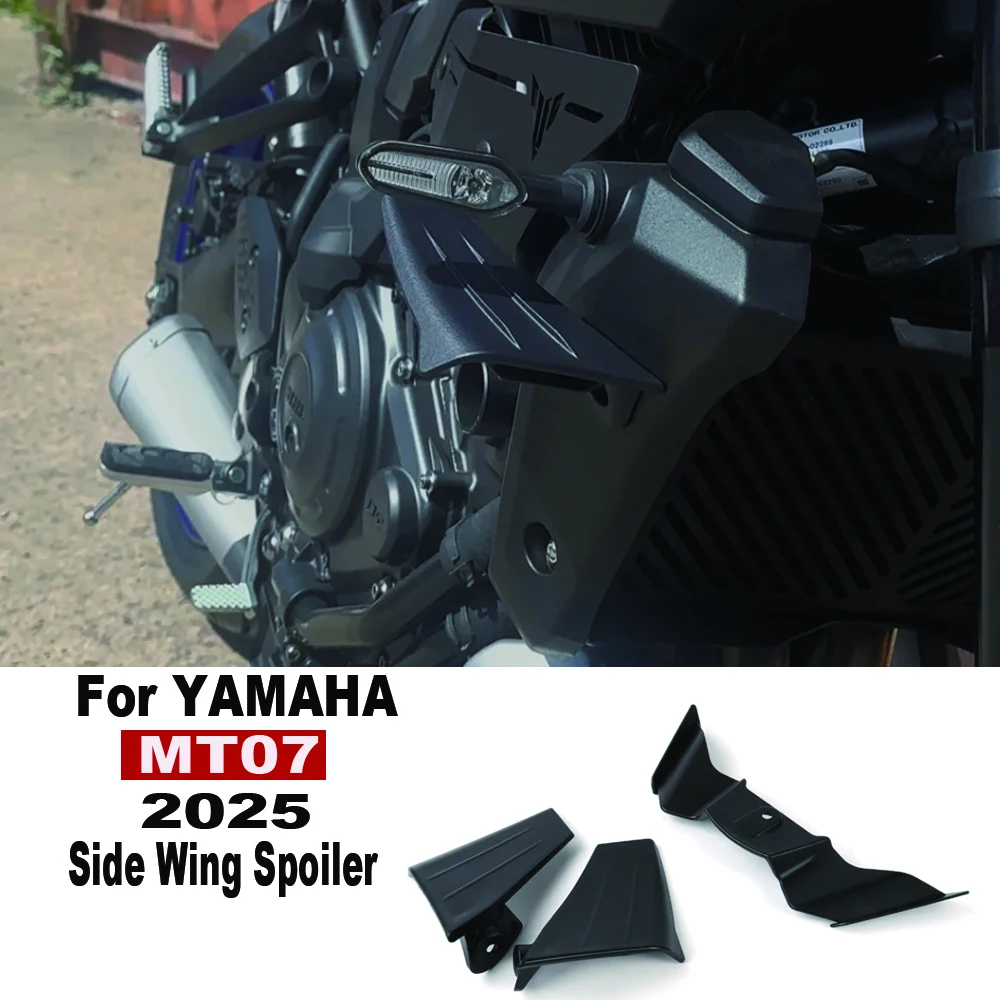 2025 For YAMAHA MT-07 2025 Motorcycle WING DOWNFORCE NAKED FRONTAL SPOILERS MT07 2025 Side Wings Spoilers