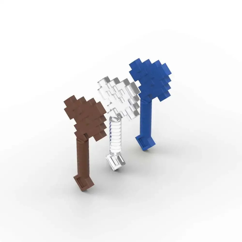 MOC 10PCS Pixelated 18788 Utensil Axe Building Blocks Kit Props Handheld Arms Part Bricks Adults Boys Children Birthday Gifts