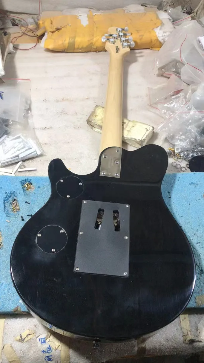 Oem 6 String Electric Guitar ,Finish Gloss Yellow Qulited Maple , Free Delivery