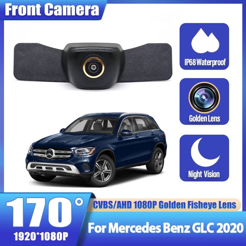 

HD 170° ° Широкоугольный золотой объектив «рыбий глаз» 1080P AHD CCD ночного видения, автомобильная камера переднего вида для Mercedes Benz GLC 2020, аксессуары