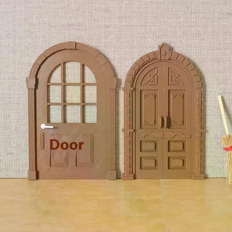 1/12 Puppenhaus Mini Simulation Europäischen Stil Tür Modell Möbel Zubehör Für Puppe Haus Dekor Kinder Pretend Spielen Spielzeug Geschenk