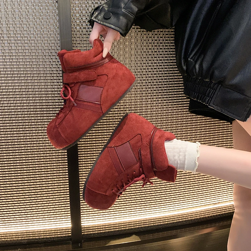 

Thick-soled Round-toe Lace-up Waterproof Platform Fashionable, Versatile, Comfortable, Anti-slip and Breathable Women's Boots