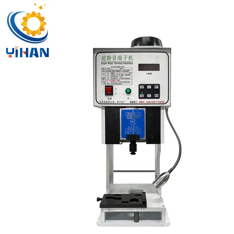 

1.5T Mute Terminal Crimping Machine Good Quality Connector Earthing Terminal Press Machine Semi Auto Molex JST Terminal Crimper