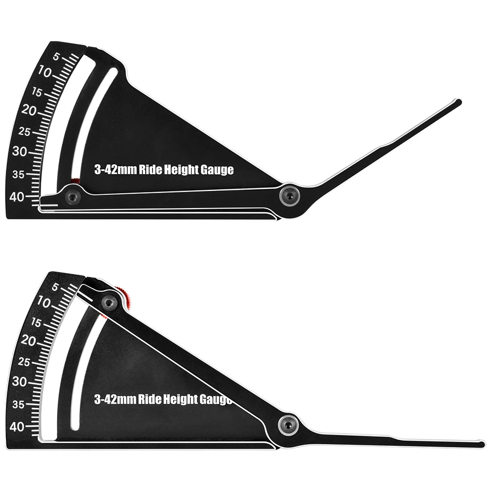 Altura do carro RC e cambagem da roda, 9IMOD Ride Height Gauge, Régua ajustável, 3-42mm