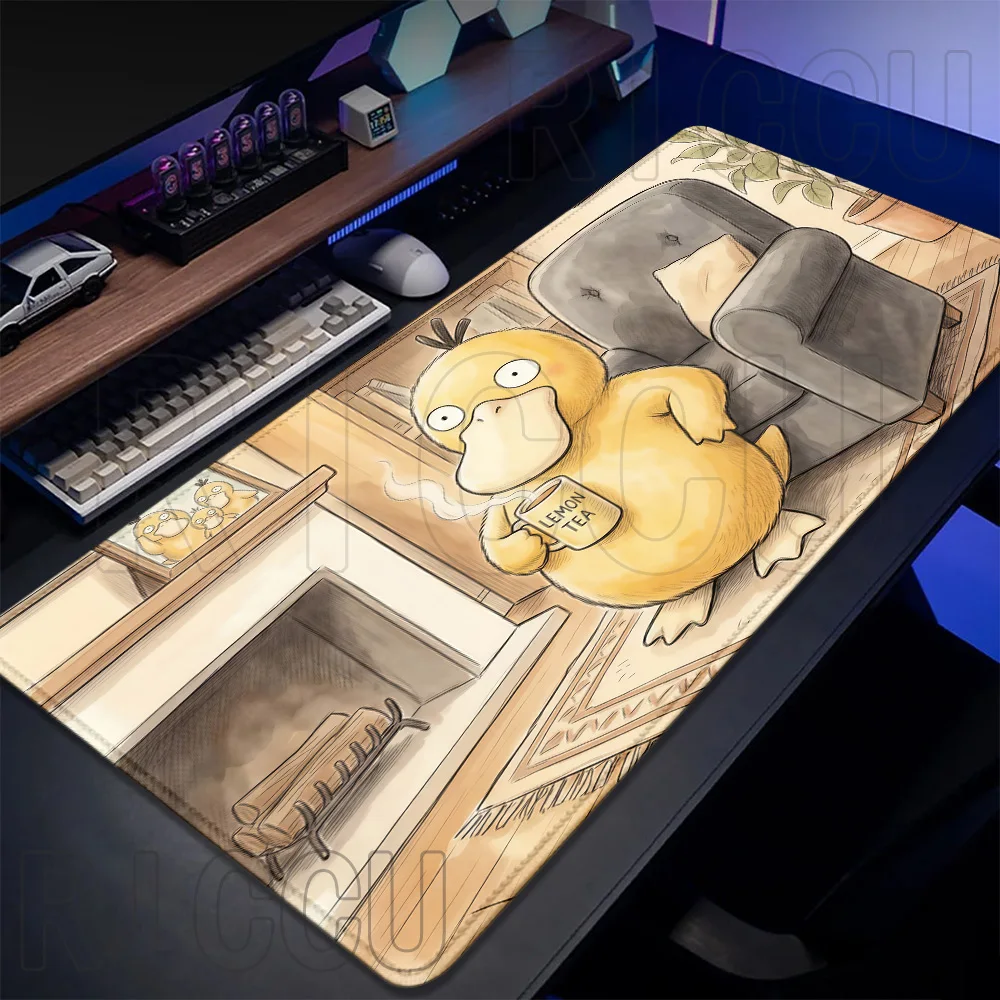 

XXL Mouse Pad Anime Pokemon Psyduck Office Large Gamer Desk Mat Computer Keyboard 400X900MM Gaming Accessories Carpet Mousepad