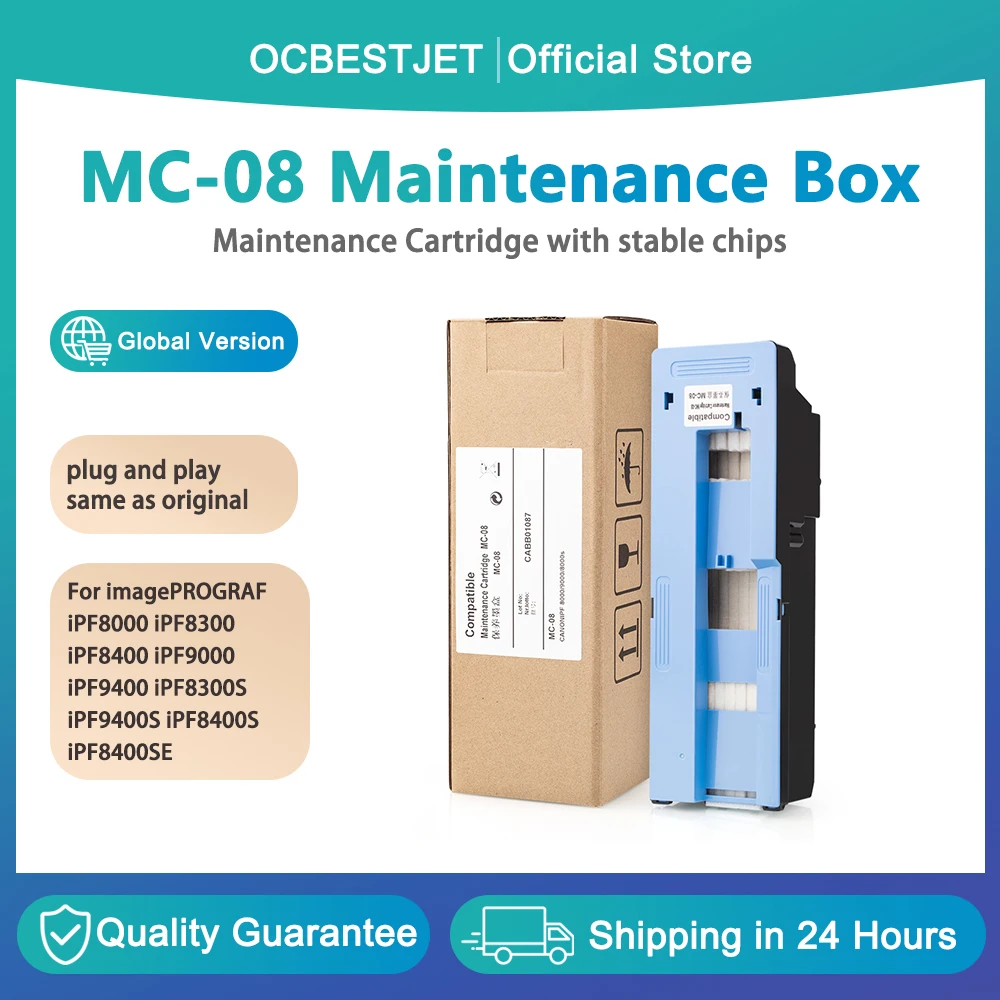 

for Canon MC-08 Maintenance Cartridge Imageprograf iPF8000 iPF8300 iPF8300 iPF8400 iPF8400S SE iPF9000 iPF9400 iPF9400s Printer