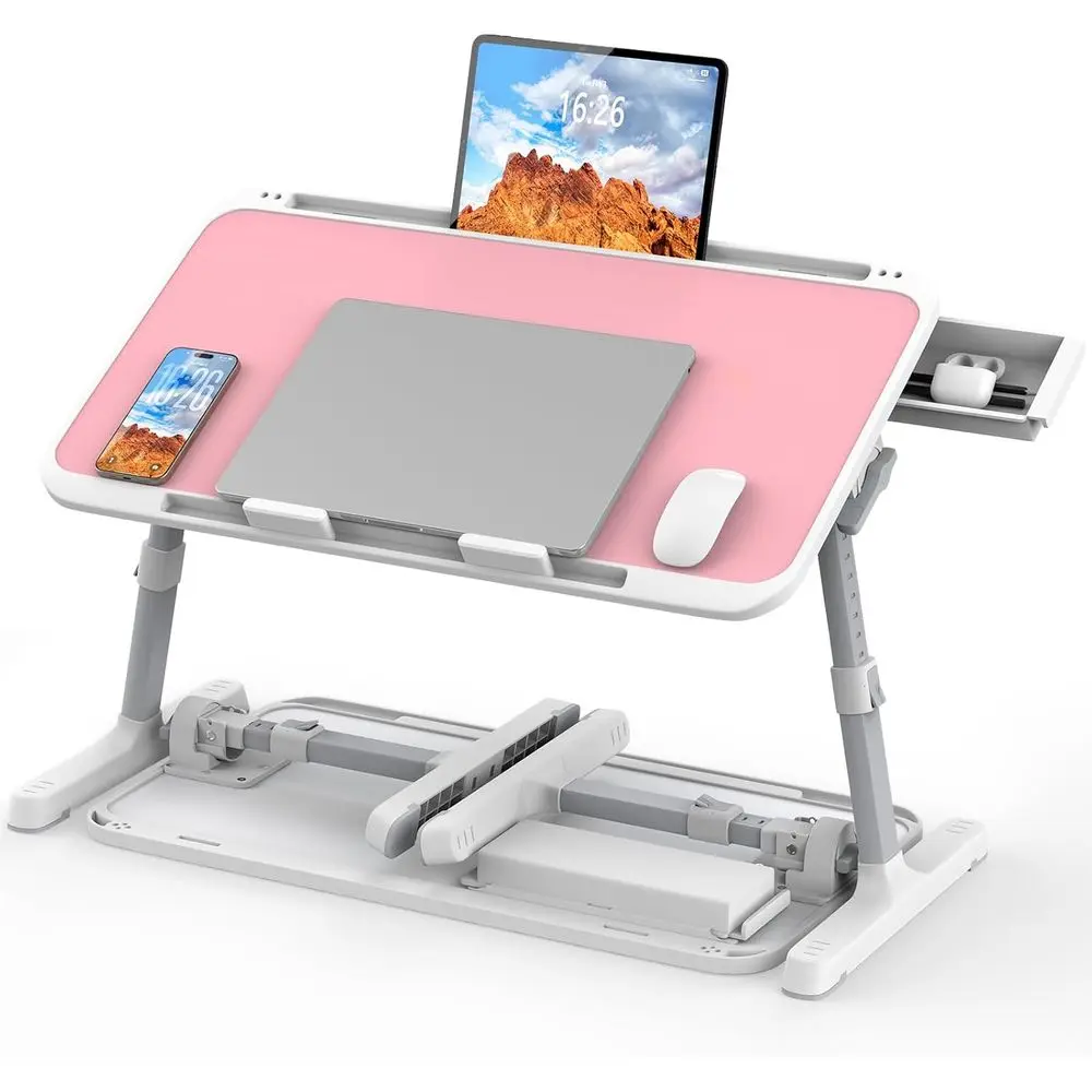 Laptop Bed Tray Table, Adjustable Sturdy Laptop Stand or Bed with Premium Materials, olding Portable Lap Desk with Der or Writin