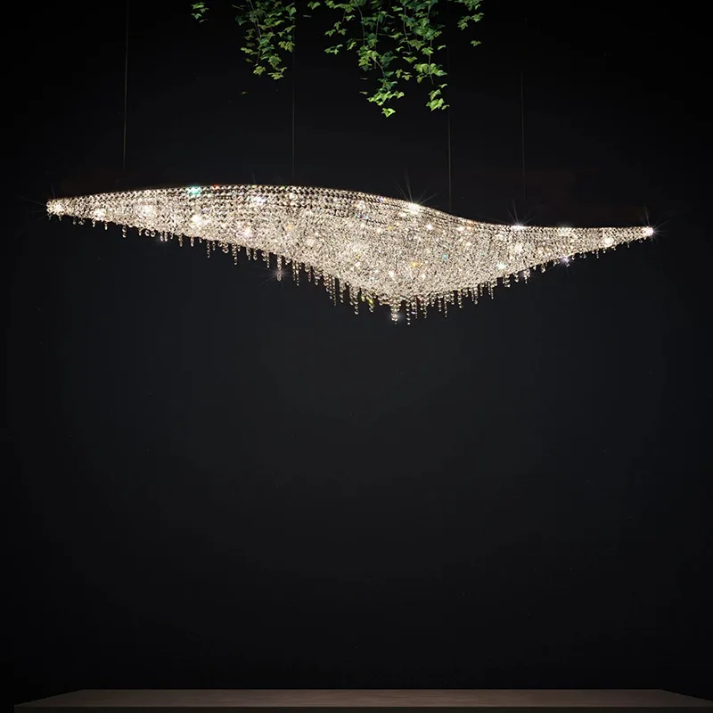 

Italy Egypt Crystal Chandelier Restaurant Living Room Light Luxury Hotel Front Desk Villa Island Bar