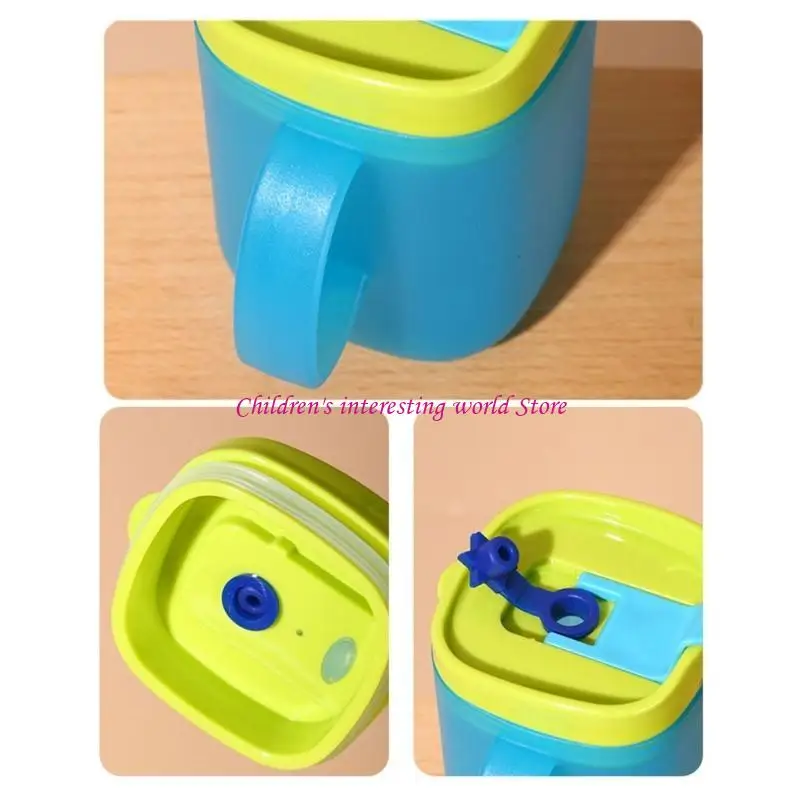 밀짚 & 씰 뚜껑 실용적인 어린이 우유 마시는 친절한 어린이 밀크 컵 425f