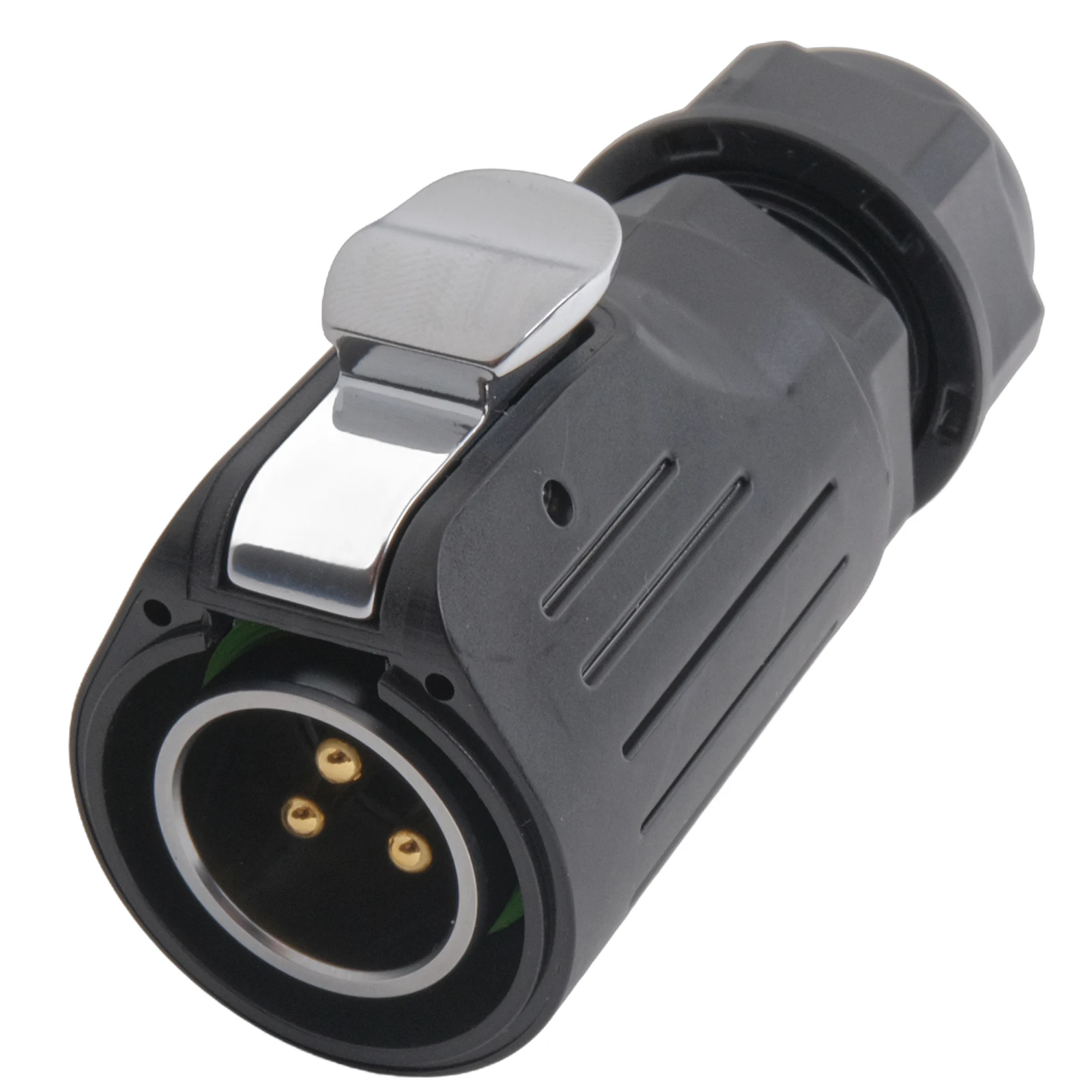 EW LP20 3 Pin Waterproof Connector with User Friendly Touch Button Design for Quick Insertion in Industrial Applications