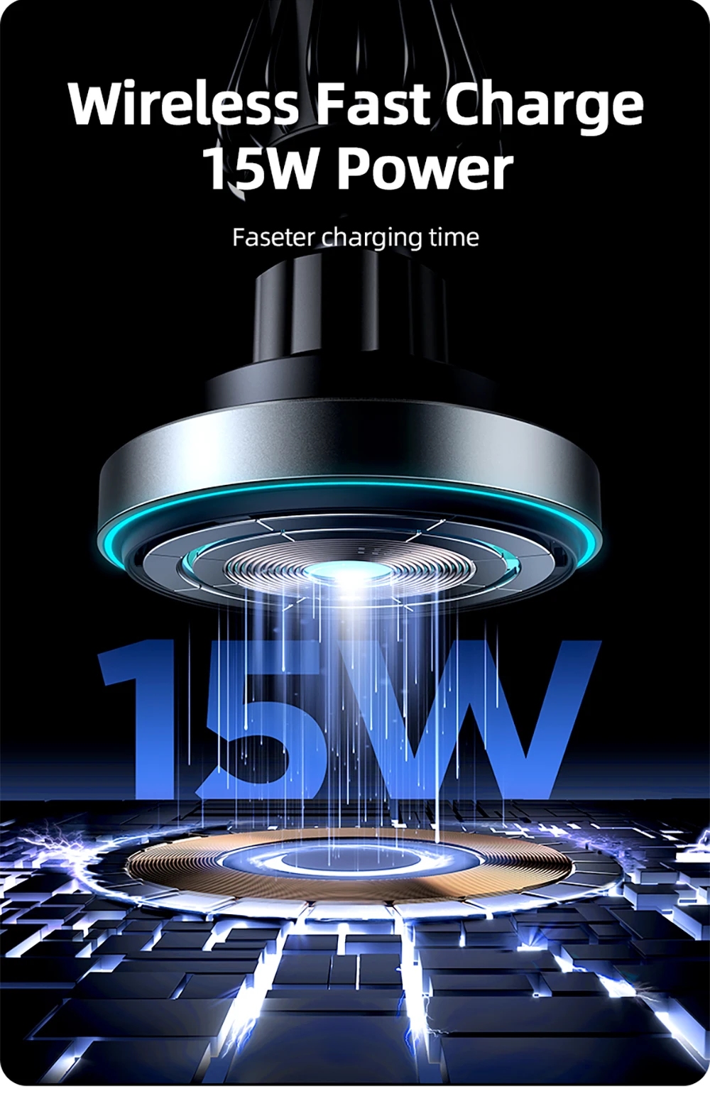 Joyroom magnetischer Autotelefon halter 15w kabelloser Lade telefon halter Auto-Entlüftung sclip Telefon halterung für iPhone 12-15 Serie – Detail 3