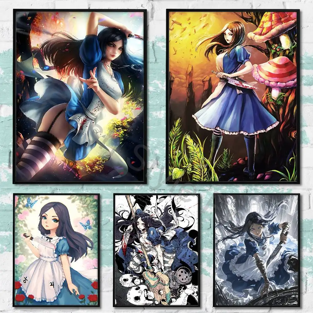 

A-Alice Madness R-Returnss-S Anime Wall Art Canvas Painting Poster For Living Room Home Decor Decoration Picture