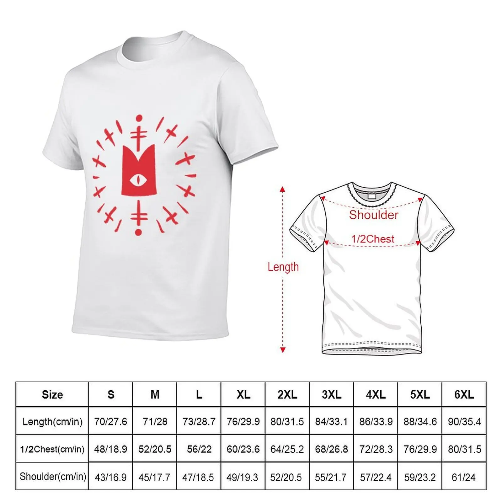 Camiseta Cult of the Lamb Red Crown Icon para homem 100% algodão camiseta essencial