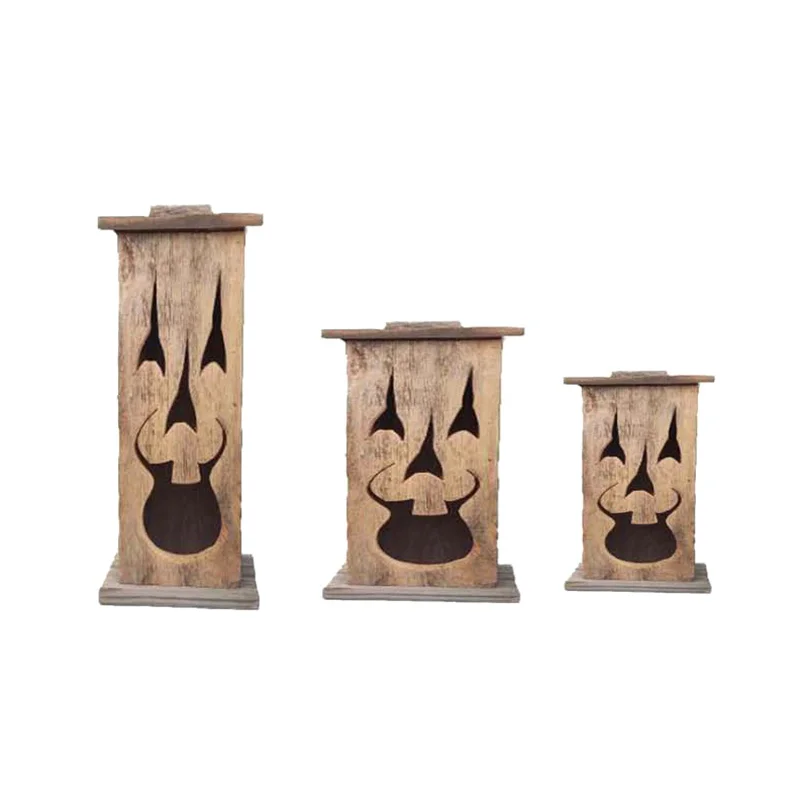 Halloween Wooden Lantern Decorations For Indoor And Outdoor Evil Spirits And Garden Crafts