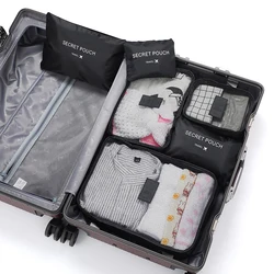 6 Pcs Travel Clothes Storage Waterproof Bags Portable Luggage Organizer Pouch Packing Cube 6 Colors Local Stock Hot Selling