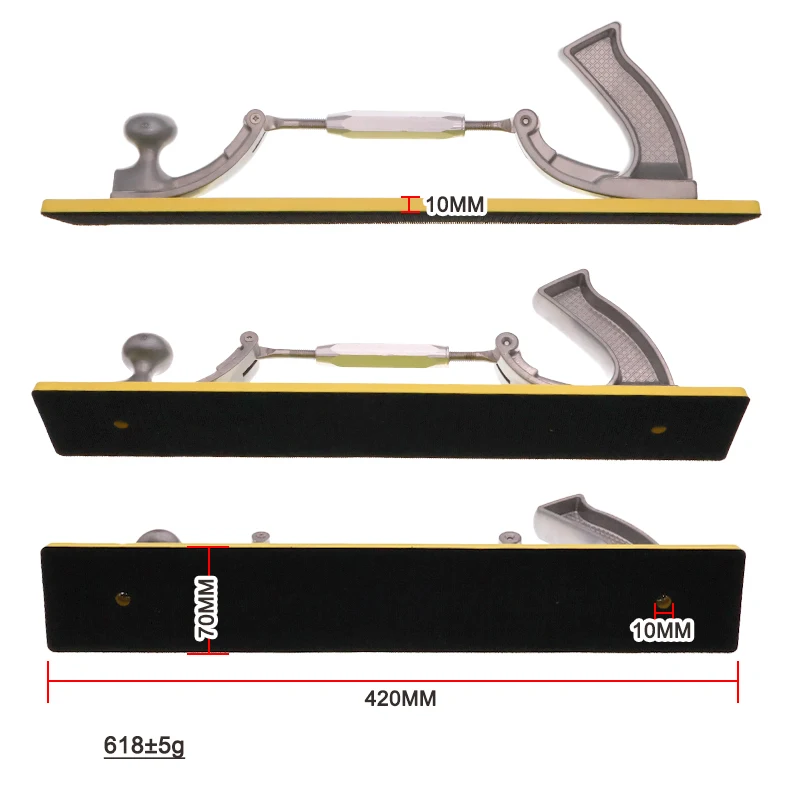 Adjustable Flex Longboard Sanding Block 420X70mm Hook & Loop Hand Sanding Board 1 Pcs Curved Contour Sander for Auto Body Paint