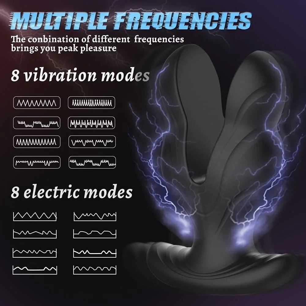 Vibradores de choque eléctrico para hombre, masajeador de próstata, estimulador del punto G del clítoris, juguete sexual para adultos, resistente al agua, con Control remoto