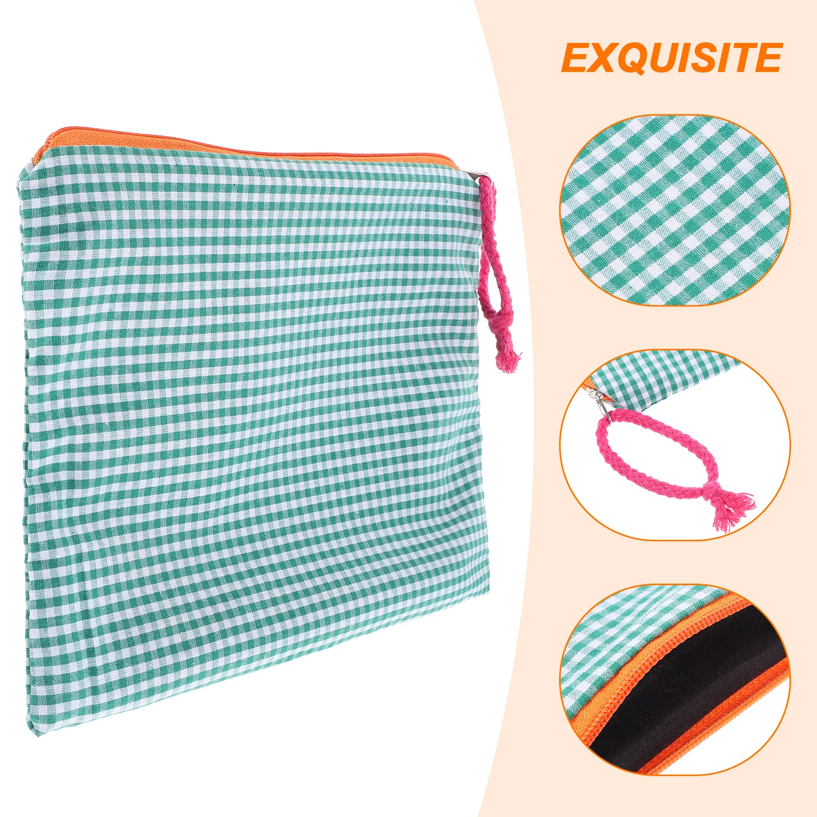 

Vintage Style Makeup Bag Portable Pouch Large Capacity Zippered Toiletry Bag for Women Travel Daily Use Easy Clean