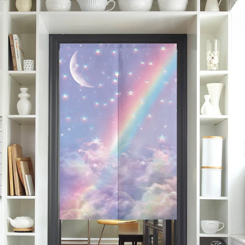 ستار ريفر نمط النسيج غرفة تغيير المطبخ الحمام التقسيم الستار غرفة نوم لا الحفر النسيج الكتان شبه المرفقة الستار #3