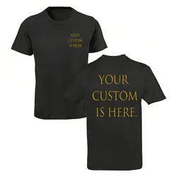 Customized Printed Cotton Black White T-Shirt Harajuku Men Women Tee DIY Your Like Photo or Logo Shirts Fashion Custom Tees Tops