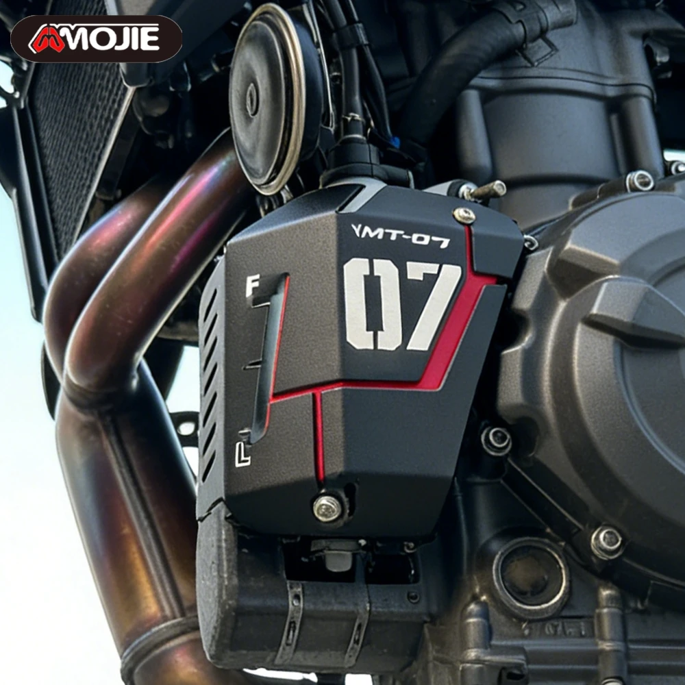 

2026 MT-07 Y‑AMT Auxiliary Water Tank Guard For Yamaha MT07 FZ-07 FZ07 2014 - 2025 Coolant Reservoir Cover Protector Protection