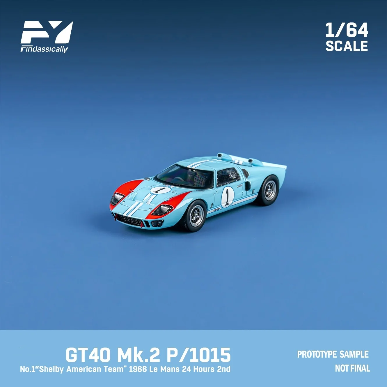 Findclassically FY 1:64 GT40 MK II GULF Color Diecast Model Car