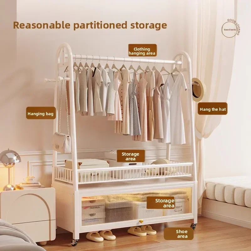 New Model Household GoodsHanging Hanger Floor-to-ceiling Bedroom Household Simple Coat Rack Removable Living Room Clothes Rack