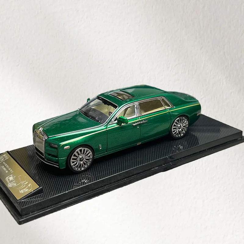 Scart diecast 1/64 escala rolls-royce liga modelo carros rolls-royce phantom 8i verde jogar veículos brinquedos para meninos presente caixa original