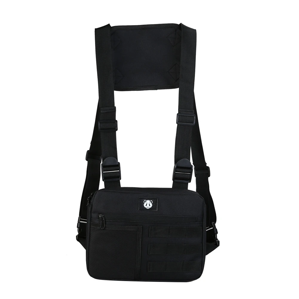 Men Waistcoat Bag Anti-Theft Oxford Molle Waist Pack Adjustable Multifunctional Portable Lightweight Outdoor Sports Accessories