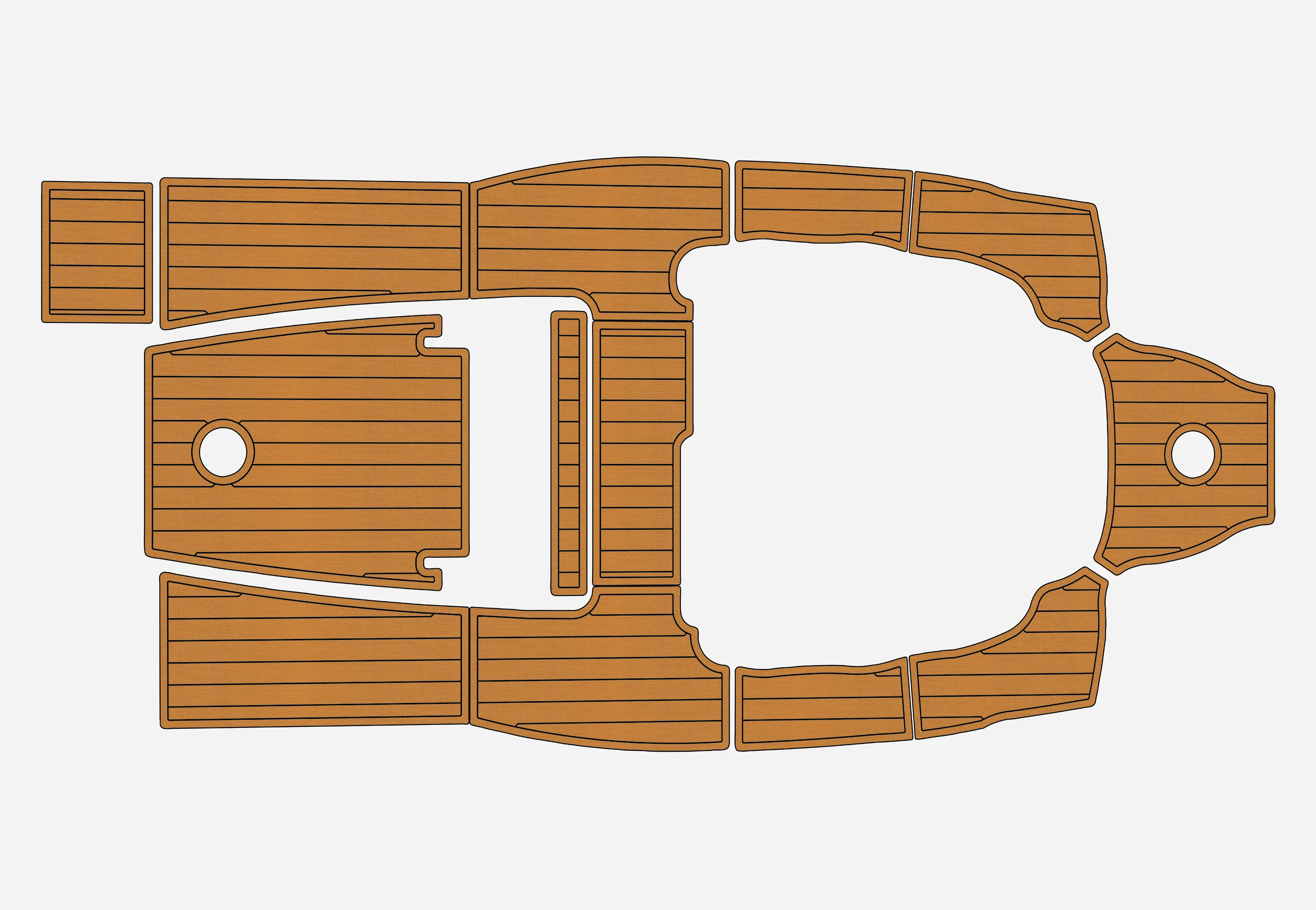 Non-Slip EVA Faux Teak Marine Mat Self-Adhesive 6mm Yacht Cockpit Pad for 2022-2024 Karnic SL 651 Boat Decking Easy Install
