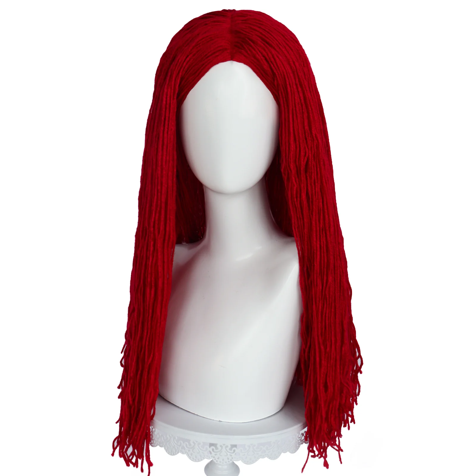 شعر مستعار طويل مستقيم للنساء، شعر مستعار سالي لحفلة الهالوين، شعر مستعار أحمر عميق مستقيم، حفلة لعب الأدوار، شعر مستعار صناعي أحمر طويل