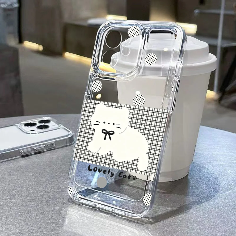 Silicone Cat Phone Case For Samsung A57 5G A56 A55 A54 A17 A18 S26 Ultra S25 Plus S24 FE S23 A16 A37 A36 A53 A52 A35 A34 Covers