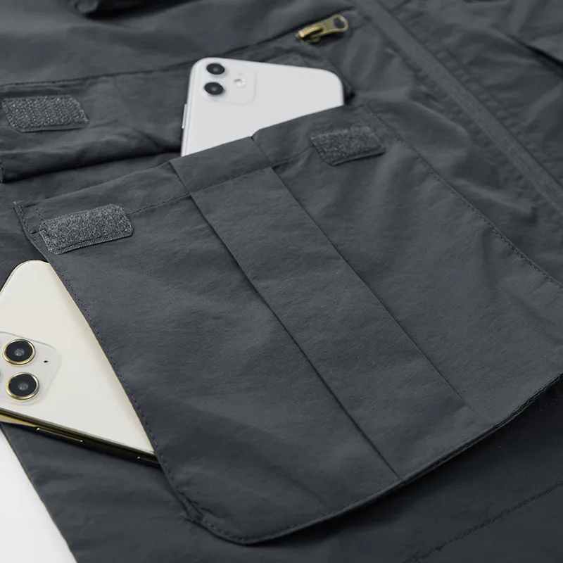 Gilet da uomo di grandi dimensioni per utensili, fotografia da pesca multitasche, gilet ad asciugatura rapida, giacca volontaria, gilet da campeggio all'aperto