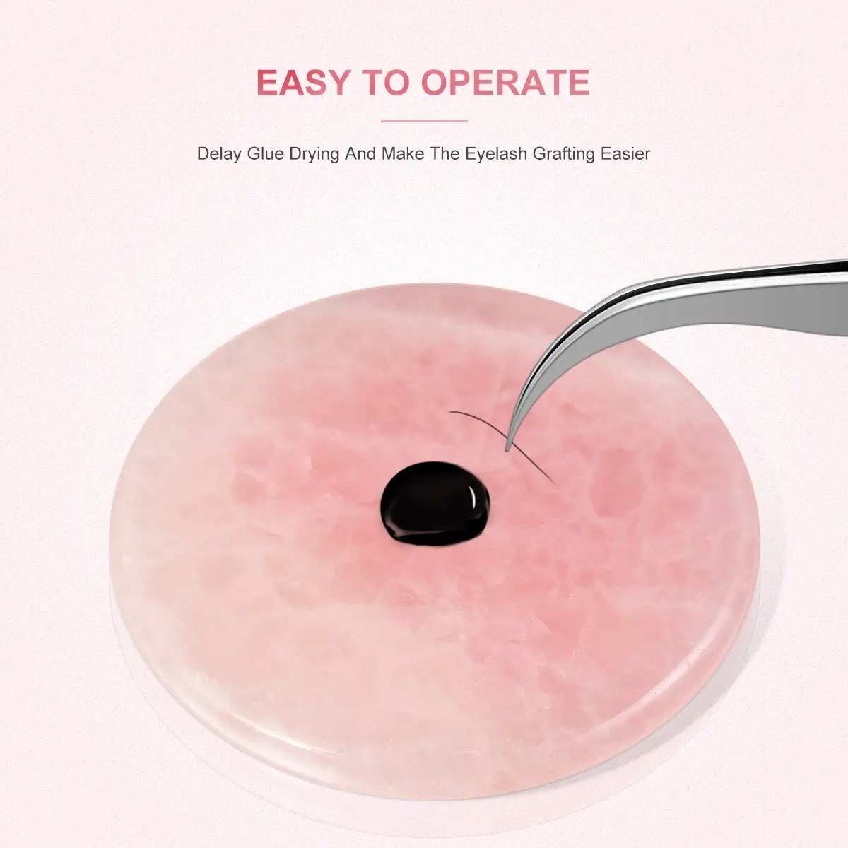 Grafted Eyelash หยกหิน Eyelash EXTENSION กาวพาเลทผู้ถือรอบพาเลท Pad เรซิ่นเล็บ Art PLATE Palette แต่งหน้า Palette