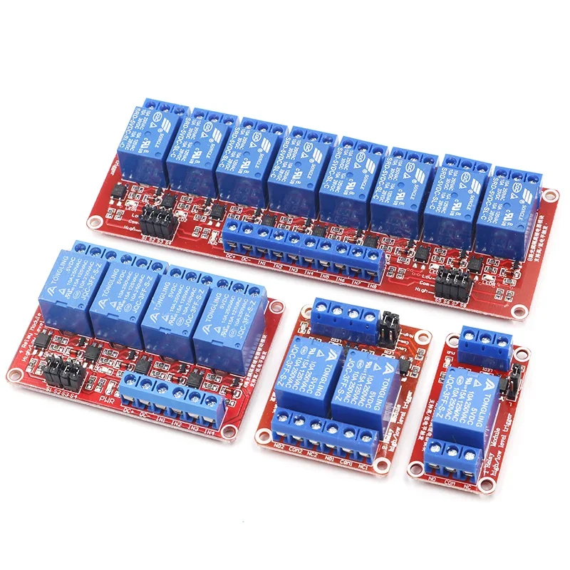 1 2 4 8 Channel 5V 12V Relay Module Board Shield with Optocoupler Support High and Low Level Trigger forArduino