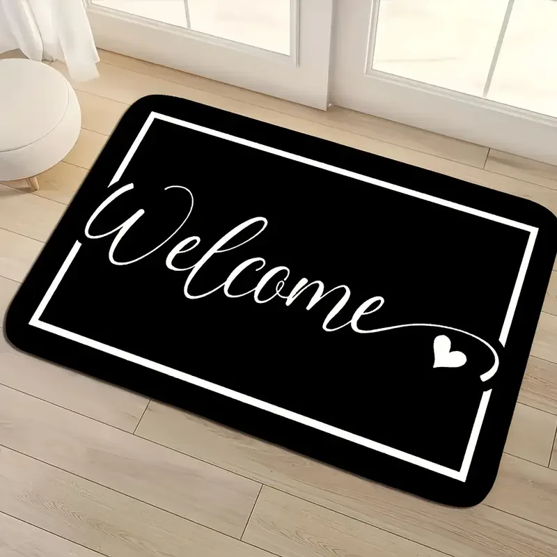 Paillasson d'entrée de bienvenue, décoration de maison, tapis de sol intérieur et extérieur, salon, chambre à coucher, bain, cuisine
