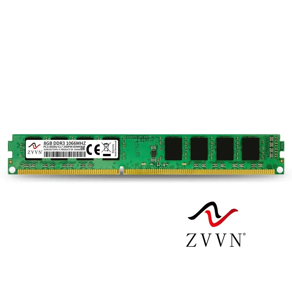 

ZVVN Computer Memory 8GB DDR3 1066 (PC3 8500) 240Pin CL7 PC RAM Desktop Narrow Model