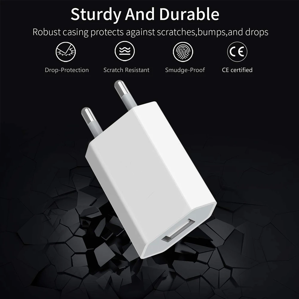 5V 1A USB Wall Charger for iPhone 5 5S 6 6S 7 8 Plus X XR XS Max 11 12 13 14 Pro Max SE 2020 EU US Plug USB Travel Power Adapter