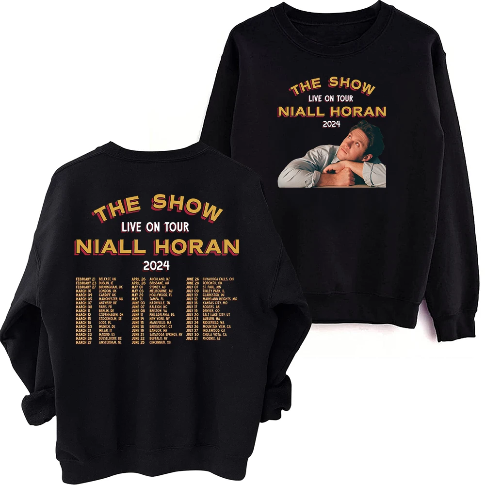

Niall Horan The Show Live On 2024 Tour Sweatshirt Harajuku Round Neck Long Sleeve Oversized Fans Gift Tops