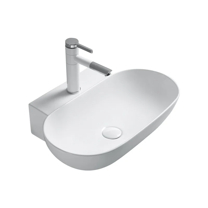 

Wall-mounted ceramic wash basin, hotel bathroom wash basin, washbasin, household hanging basin art basin