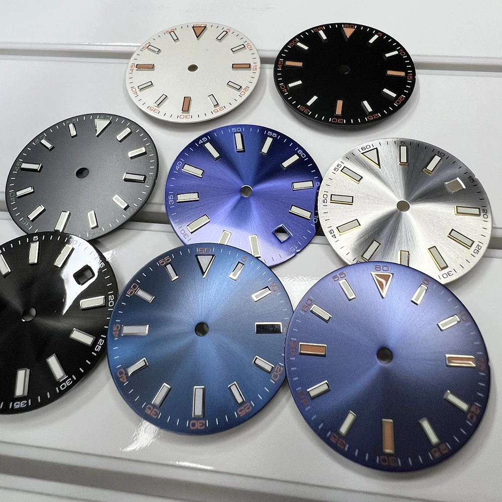 إكسسوارات الساعة قرص عتيق 28.5 ملم قرص متوهج يومي مع حركة Lumefor Miyota 8215، 2836، 2813، ETA 2836 - ساعة Mod Literal