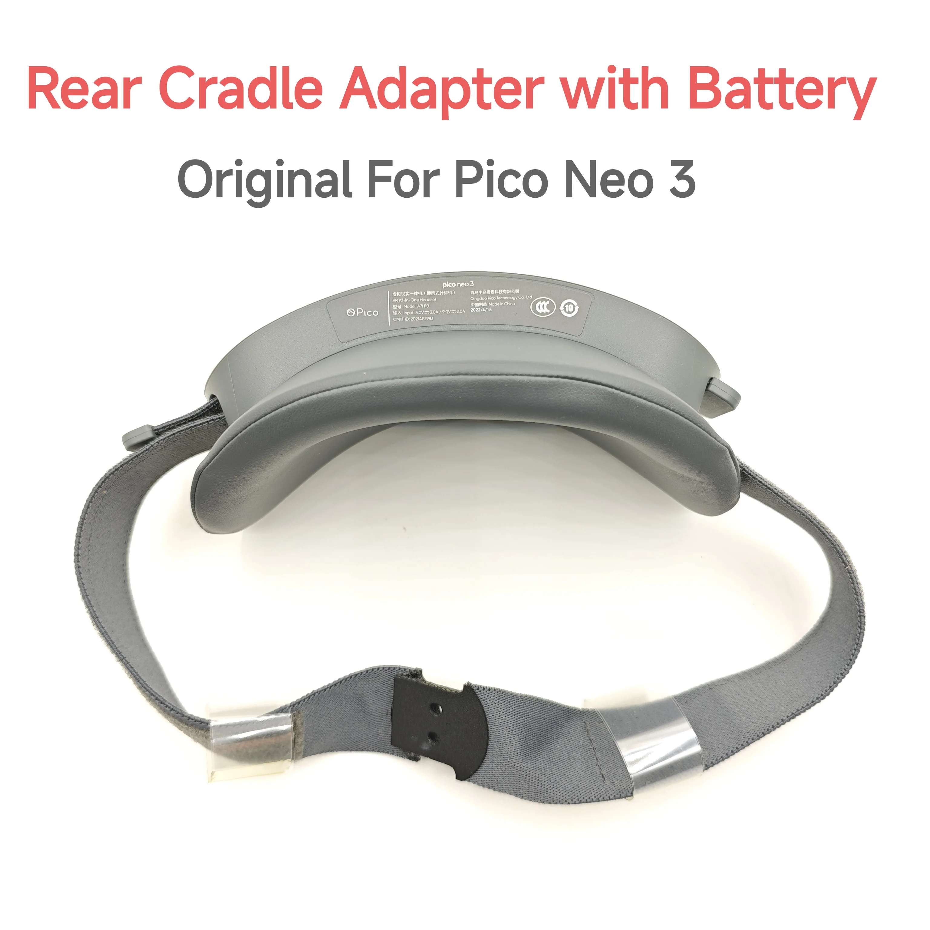 

New Rear Cradle Adapter with Battery For Pico Neo 3 VR Headset Small Back Head Soft Sponge Pad Replacement Part Accessories